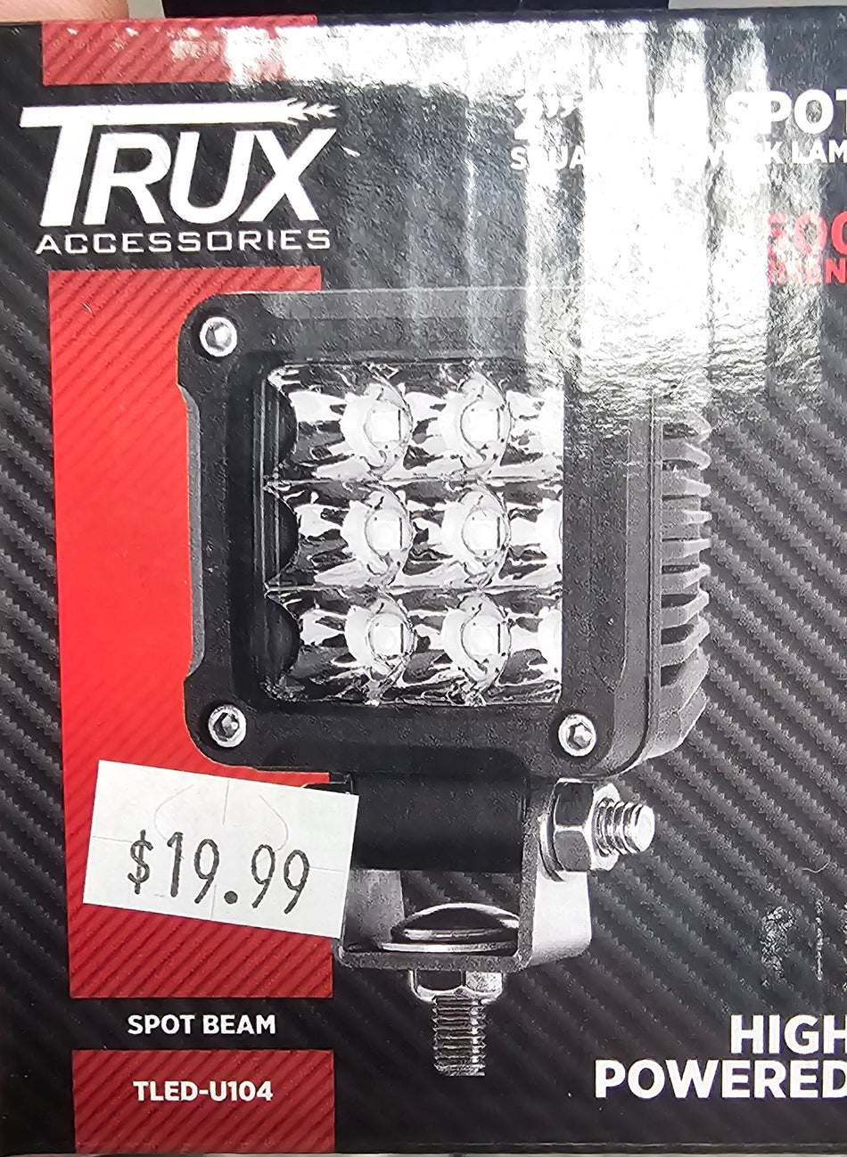 Trux 2″ Mini Square Spot LED Work Lamp