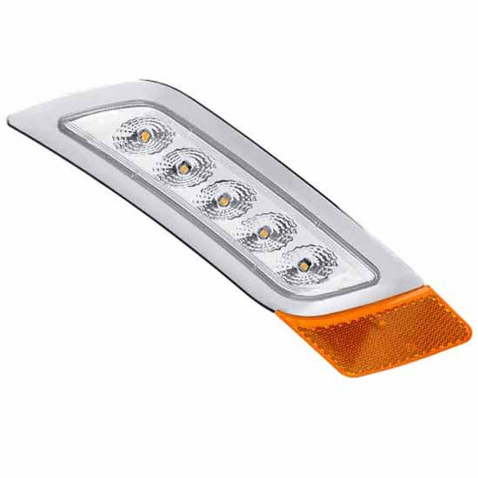 Trux Clear Amber Turn & Marker Peterbilt LED Fender Light – 5 Diodes For Peterbilt 579, 567 & 587