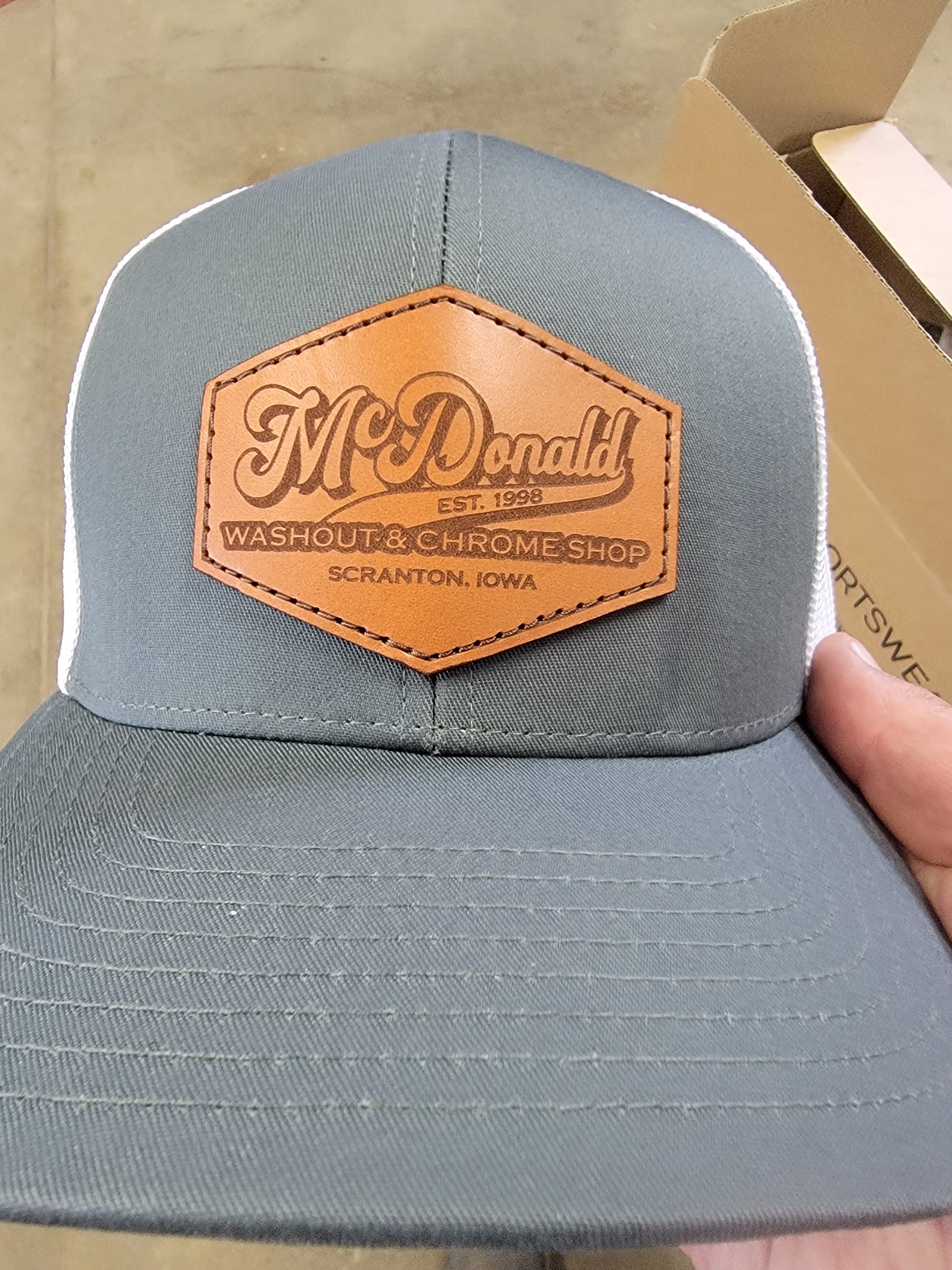McDonald Washout And Chrome Shop Flexfit Hat Blue/Gray