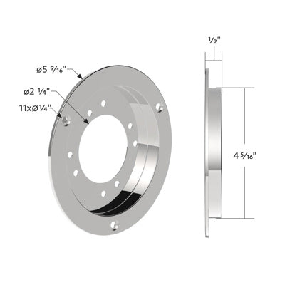 United Pacific 304 Stainlesss Steel Watermelon Light Sleeper Bunk LED Adapter