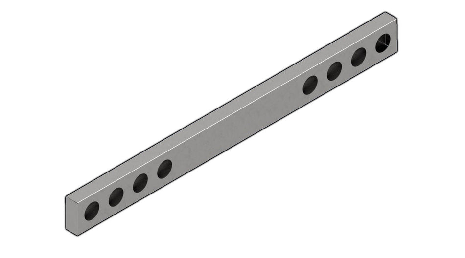 Iowa Customs Light Bar - 96" Light Bar - #8 304 Polished Stainless Steel 8 4" Round Light Holes