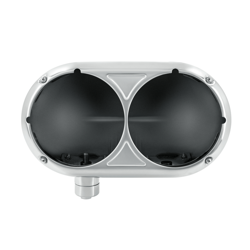 United Pacific 304 Stainless Dual Headlight Housing For Peterbilt 359