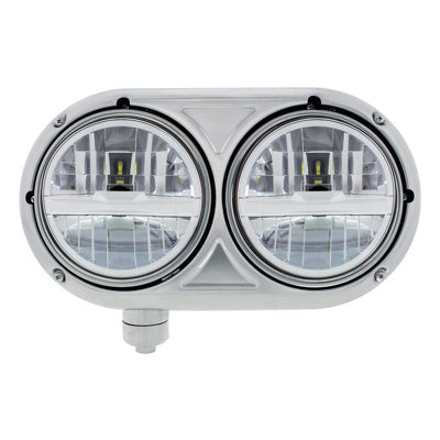 United Pacific HEADLIGHT ASSEMBLY WITH 304 SS HOUSING & LED HEADLIGHTS FOR PETERBILT 359