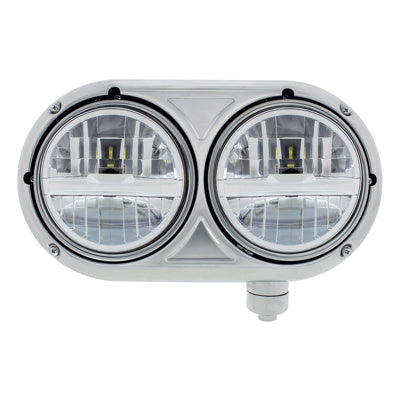 United Pacific HEADLIGHT ASSEMBLY WITH 304 SS HOUSING & LED HEADLIGHTS FOR PETERBILT 359