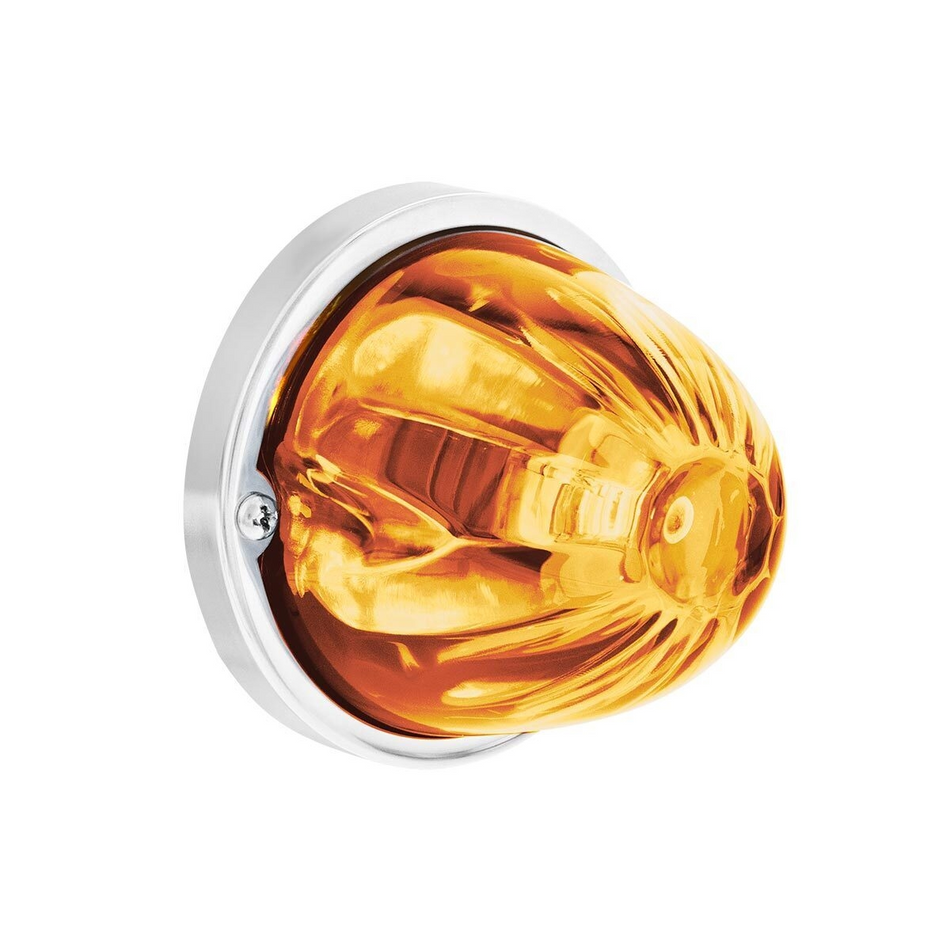 United Pacific UltraBurst Glass Watermelon Light Flush Mount Kit-Amber LED/Clear Lens