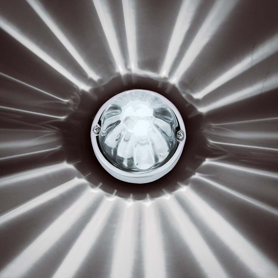 United Pacific UltraBurst Glass Watermelon Light Flush Mount Kit-White LED/Clear Lens