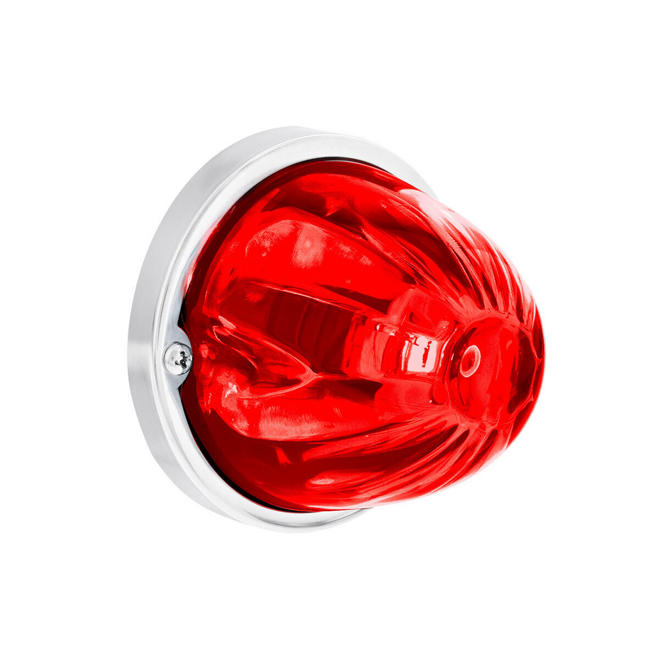 United Pacific UltraBurst Glass Watermelon Light Flush Mount Kit-Red LED/Red Lens