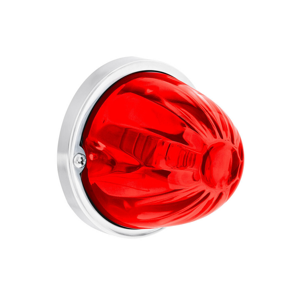 United Pacific UltraBurst Glass Watermelon Light Flush Mount Kit-Red LED/Red Lens