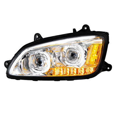 United Pacific LED Headlight With LED Turn Signal & LED Position Light Bar For 2007-2017 Kenworth T660