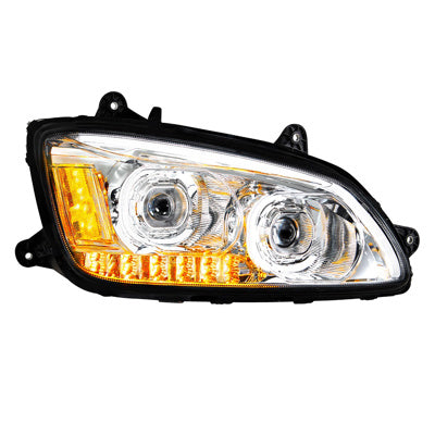 United Pacific LED Headlight With LED Turn Signal & LED Position Light Bar For 2007-2017 Kenworth T660