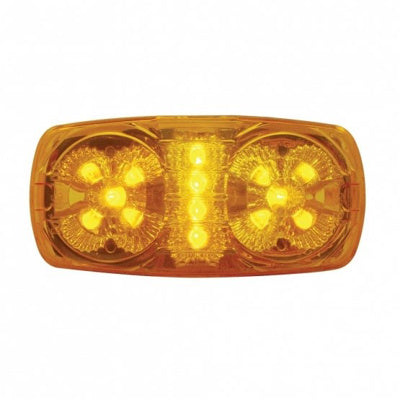 United Pacific 14 LED Reflector Rectangular Light (Clearance/Marker) - Amber LED/Amber Lens