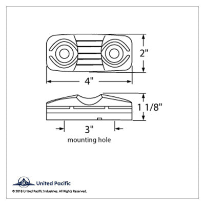 United Pacific 14 LED Reflector Rectangular Light (Clearance/Marker) - Amber LED/Amber Lens