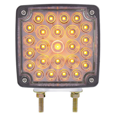United Pacific 52 LED Double Stud Double Face Turn Signal Light - Amber & Red LED