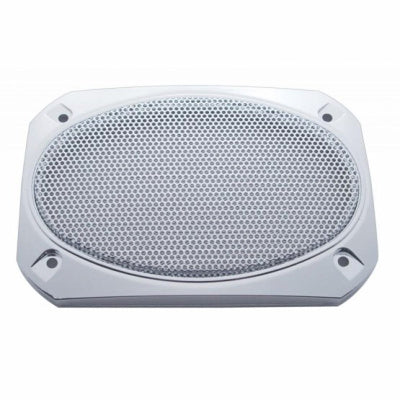 United Pacific Chrome 6-3/8" X 4-5/16" Speaker Covers For Various Peterbilt Models (Pair)