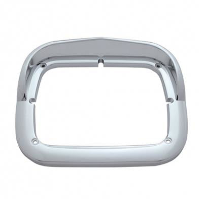 United Pacific CHROME PLASTIC 5"X7" HEADLIGHT BEZEL WITH VISOR