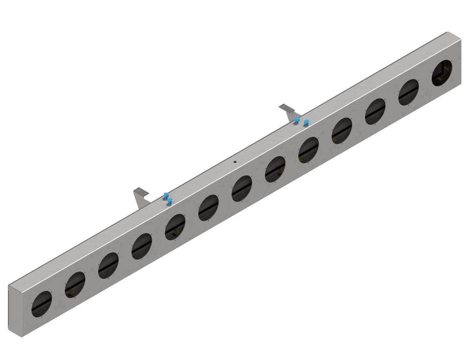 Iowa Customs Stainless Steel Rear Light Bar With 13 4" Round Light Holes