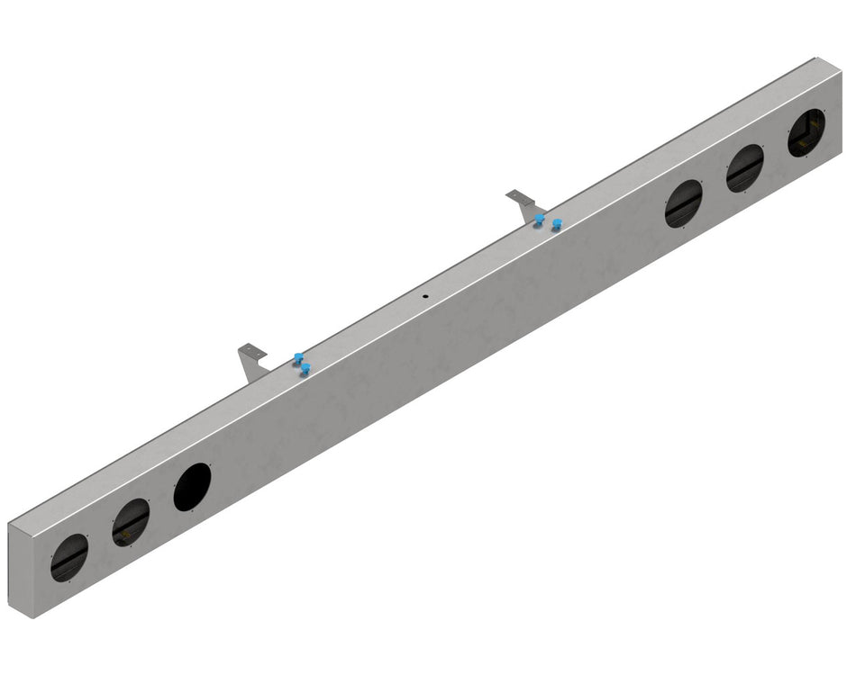 Iowa Customs 96" Light Bar With 6 4" Round Holes (304 Stainless Steel)
