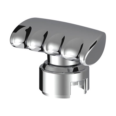 United Pacific THREAD-ON T-SHAPE GEARSHIFT KNOB WITH CHROME 13/15/18 SPEED ADAPTER - CHROME