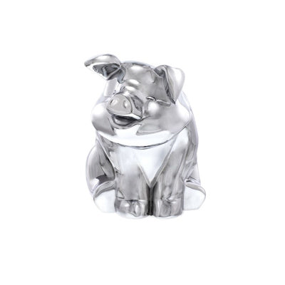 United Pacific DIE-CAST SITTING PIG HOOD ORNAMENT - CHROME