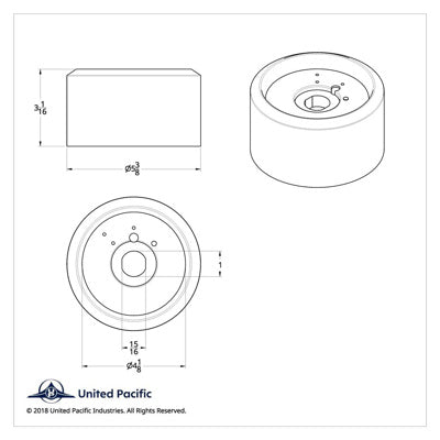 United Pacific CHROME PLASTIC STEERING COLUMN COVER FOR 2002 AND OLDER KENWORTH W900/T800/T600 AND PETERBILT 387/386