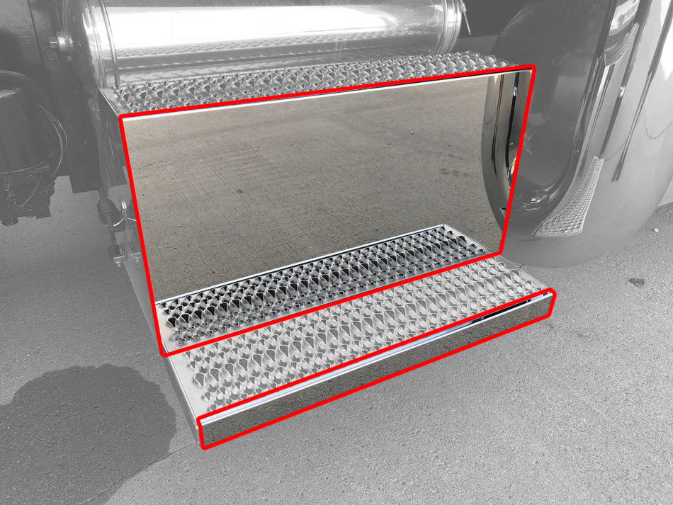 Iowa Customs Peterbilt Peterbilt 379 & 389 Battery Box Combo Step Kit - (1) Step Trim & (1) Combo Step Center Panel