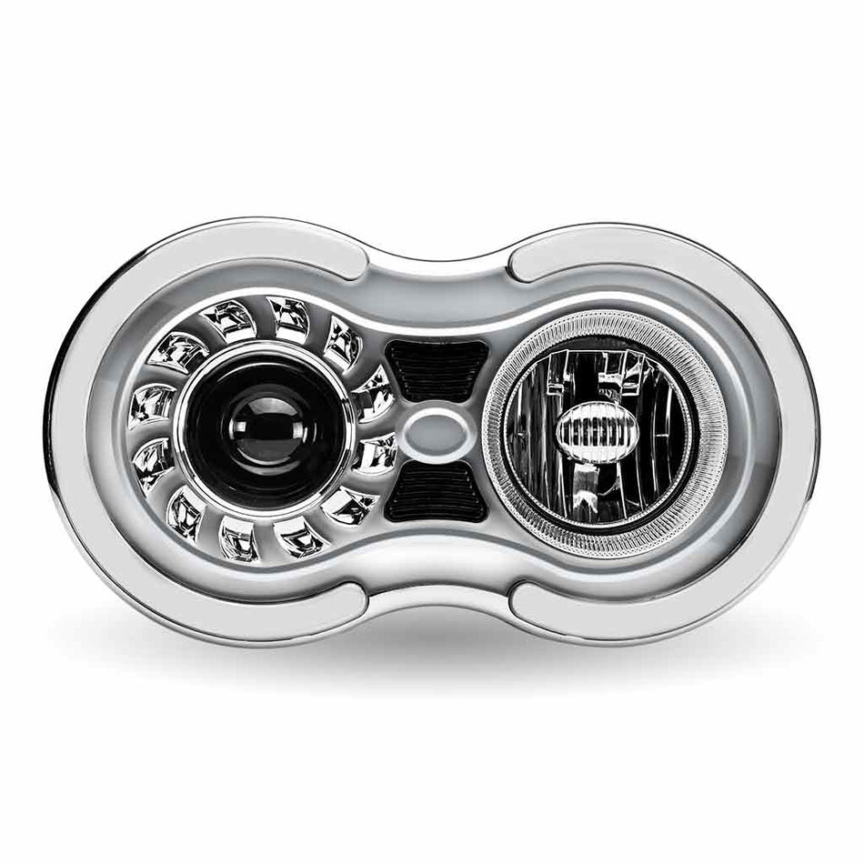 Universal Retro Double Round Headlight Assembly-TLED-H104