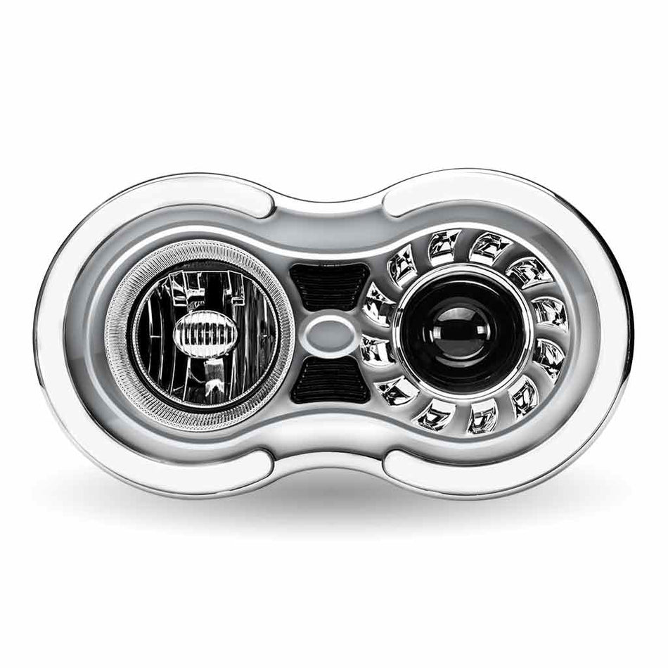 Universal Retro Double Round Headlight Assembly- TLED-H105