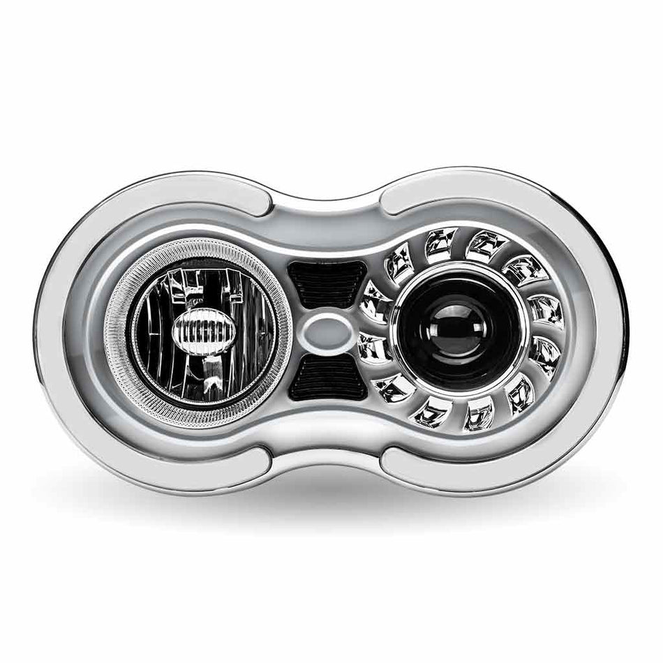 Universal Retro Double Round Headlight Assembly- TLED-H105