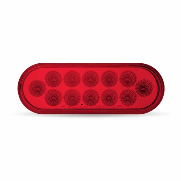 Oval Red/ Clear Red Stop, Turn & Tail LED (12 Diodes)- O12CR and O12R