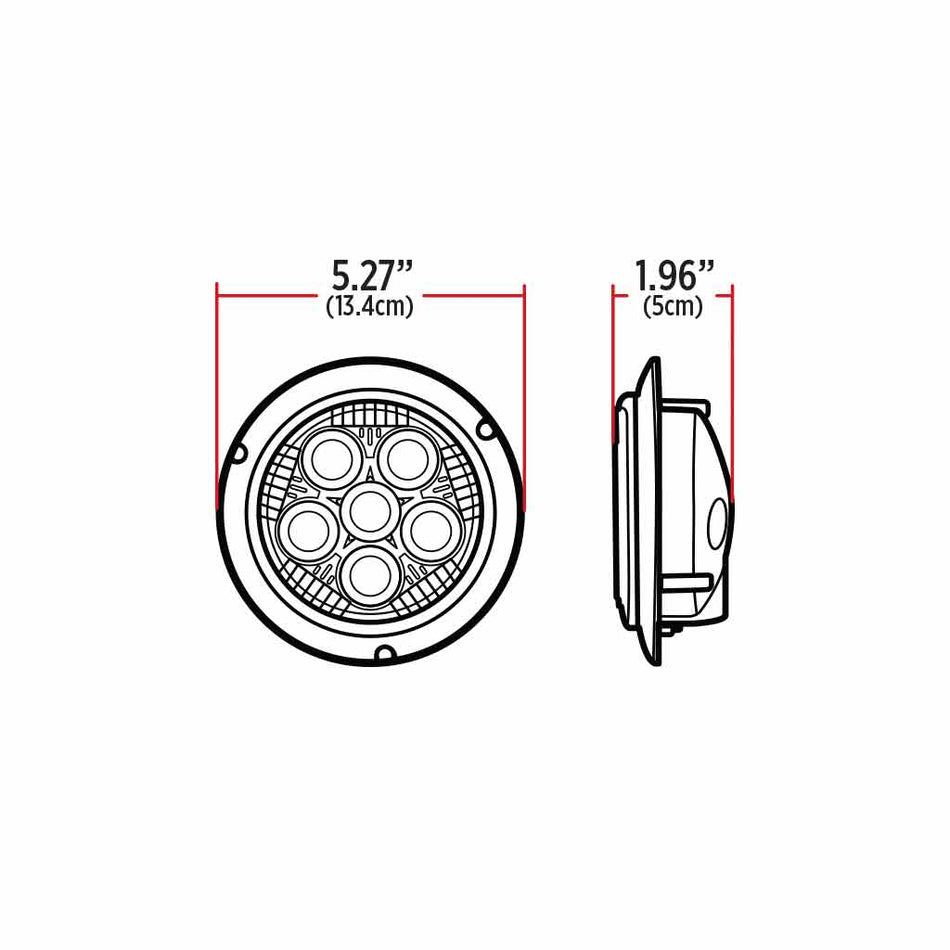 Trux 4″ Legacy Series Flange Mount Black Round LED Work Light – Spot Beam | 2000 Lumens
