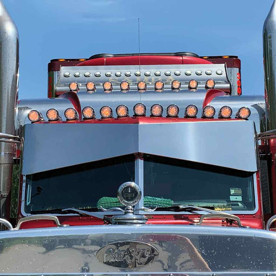 Trux PB. 14″ High & Low Roof Sun Visor – Bowtie | Paintable Aluminum
