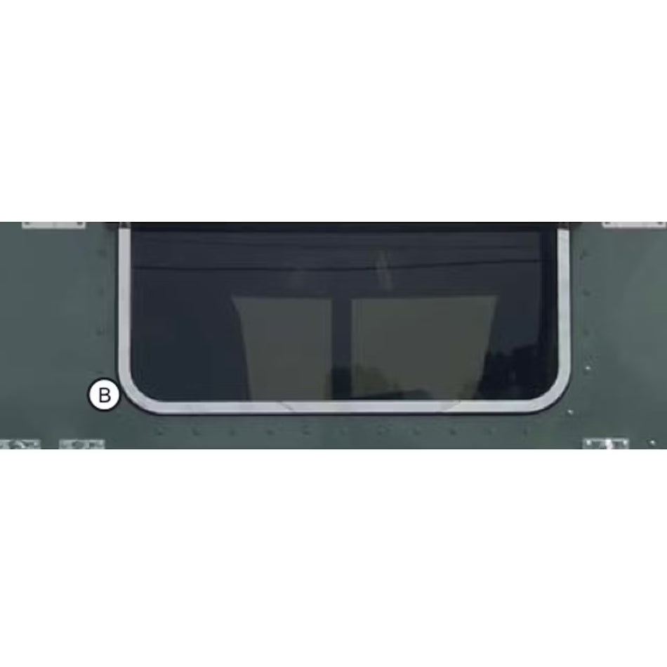 RoadWorks Rear Windon Trim 37 1/4 x 20 3/8 (304 Stainless Steel)