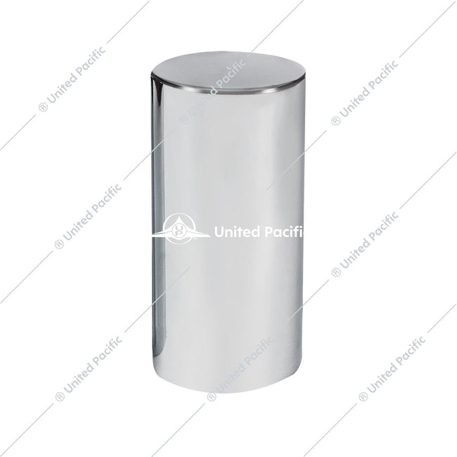 United Pacific 33mm X 4-1/4" Chrome Plastic Tall Cylinder Nut Covers - Thread-On