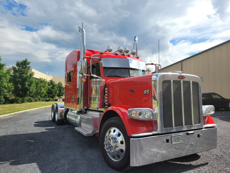 Lincoln Chrome Peterbilt 12" Straight Visor