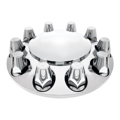 United Pacific Dome Front Axle Cover With 33mm Standard Thread-On Nut Covers - Chrome
