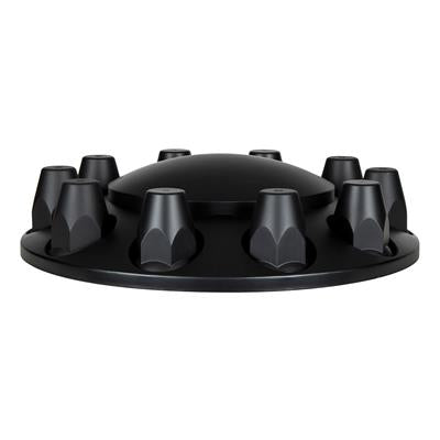 United Pacific Dome Axle Cover Combo Kit With 33mm Standard Thread-On Nut Covers & Nut Covers Tool - Matte Black
