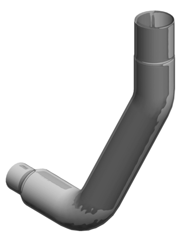 7" -  5" Lincoln Chrome Elbow