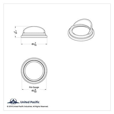 United Pacific Small Gauge Bezel For Peterbilt - Classic Design