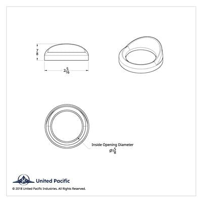 United Pacific Small Gauge Bezel With Visor For 2006+ Peterbilt