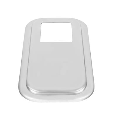 United Pacific Peterbilt Stainless Steel Shift Plate Cover - Extended Hood