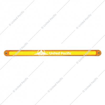United Pacific 24 LED Dual Function 12" GloLight Bar With Bezel - Amber LED/Amber Lens