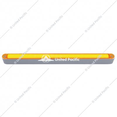 United Pacific 24 LED Dual Function 12" GloLight Bar With Bezel - Amber LED/Amber Lens