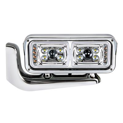 United Pacific 10 High Power LED Projection Headlight Assembly With Mounting Arm