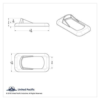 United Pacific Chrome Plastic Rocker Switch Bezels With Switch Guard (3-Pack)