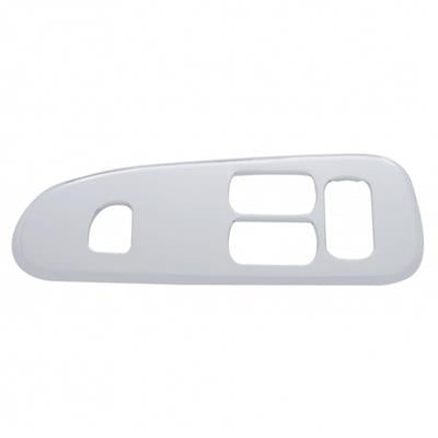 United Pacific Chrome Plastic Window Switch Trim For 2008+ Peterbilt 389/388- Driver (3 Large & 1 Small Opening)
