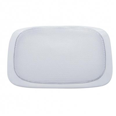 United Pacific Chrome Rectangular Speaker Cover For Peterbilt 389 (2008+), 388 (2008-2014),& 335 (2006-2014)