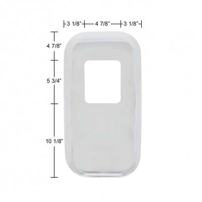 United Pacific Chrome Shift Plate Cover For Peterbilt Trucks - Fits OEM S22-6041M01-234