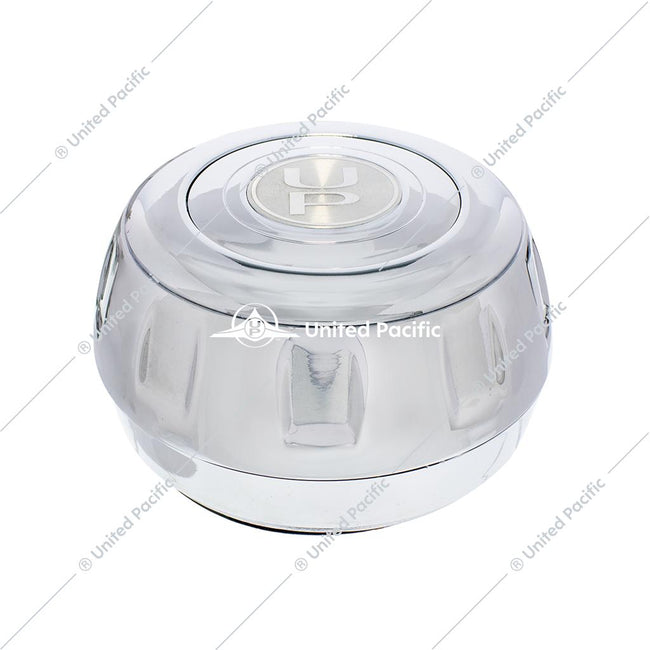 United Pacific Chrome Steering Wheel Hub & Horn Button Kit For Kenworth (1995-1997) & Peterbilt (1993-1998)