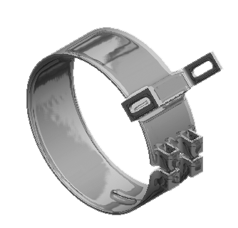 Lincoln Chrome 8 Inch Wide Exhaust Clamp