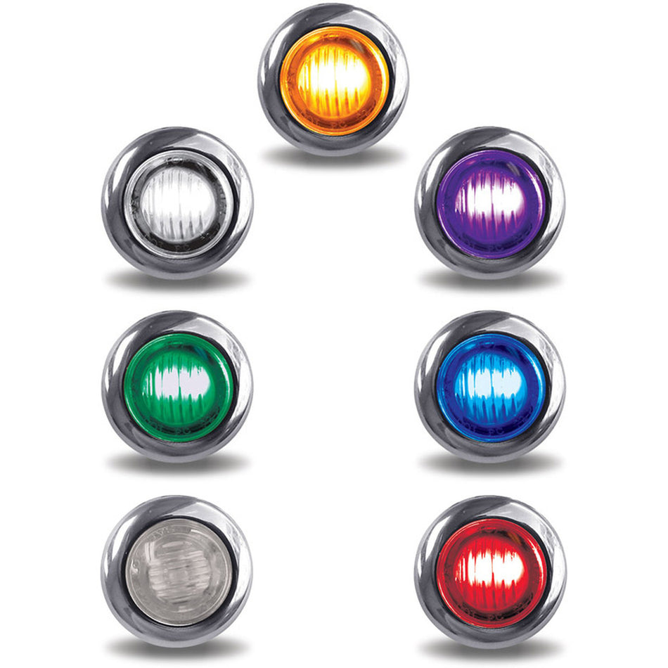 TRUX MINI BUTTON AMBER AND AUXILIARY COLOR LED LIGHT